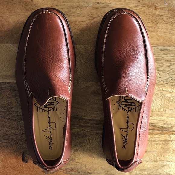 SOLD! // Martin Dingman Leather Slip-On Loafers 530073 10 M NOS - Picture 1 of 16